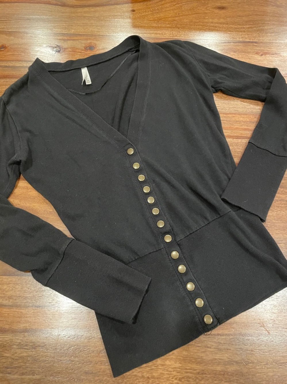 Black Button Down Cardigan Size M